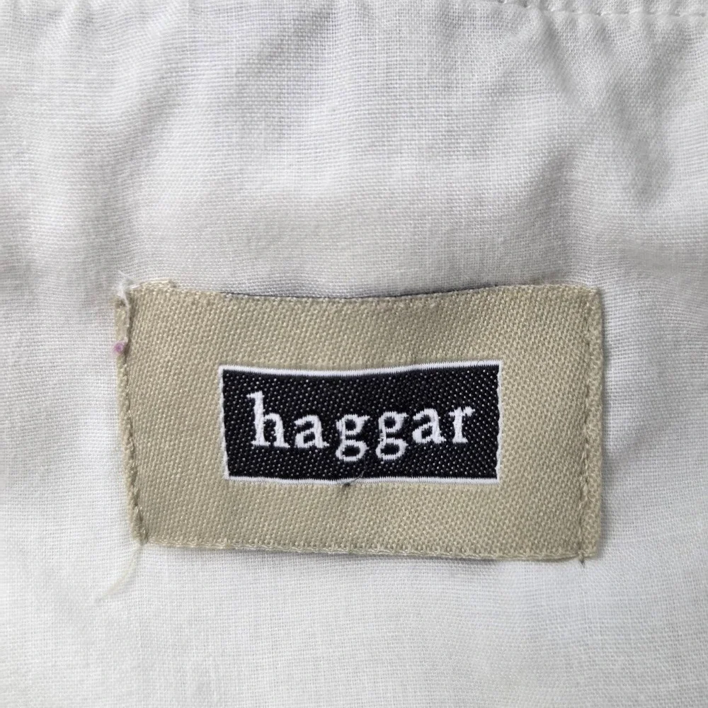 Haggar Chino Shorts Mens 44 Khaki Tan Flat Front Casual Classic Fit Excellent